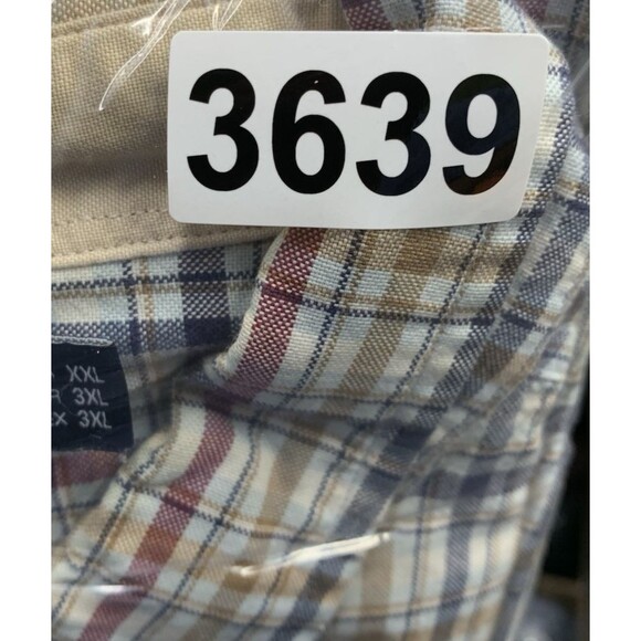 Nautica Button Down Shirt Men's Plaid 100% Cotton Long Sleeve Size XXL - Picture 15 of 15